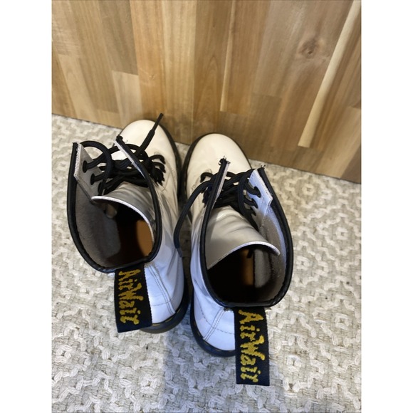 Doc Martin combat boots women's 9 white patent leather - Picture 5 of 11